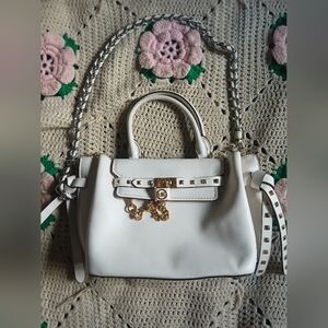Michael Kors White Leather Crossbody Bag